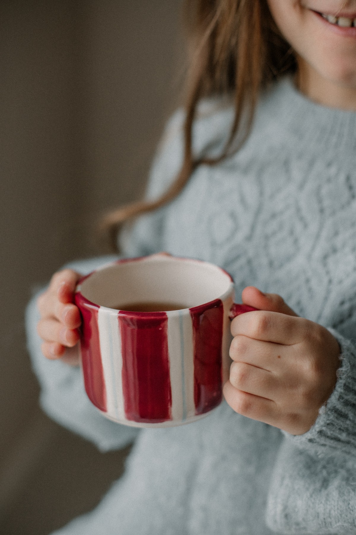 Кружка бургундия-голубая